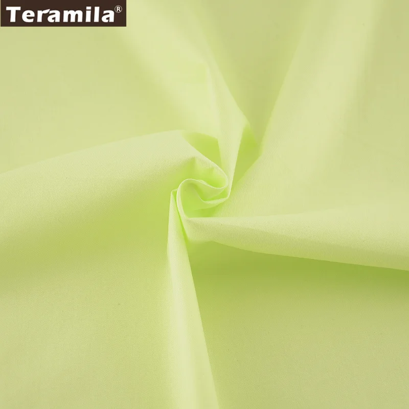 100% Cotton Fabric Solid Light Green Color Designs Twill Fat Quarter Home Textile Material Bed Sheet Patchwork Quilting Tecido | Дом и сад