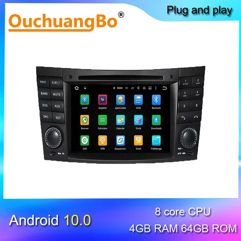 Ouchuangbo Радио DVD плеер для android 10 Mercedes Benz E W211 CLK W209 CLS W219 с gps навигацией 8 ядер 4 Гб + 64