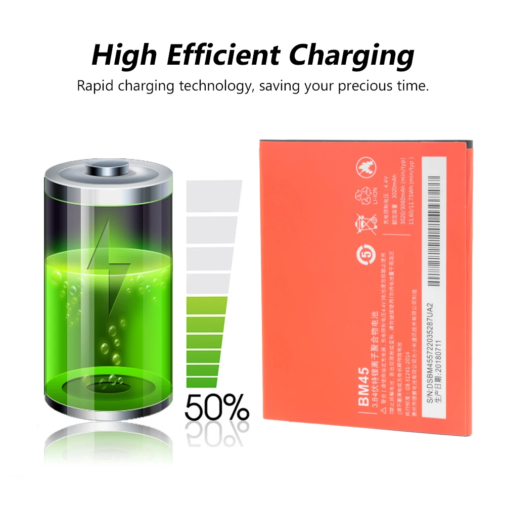 2020 Новый 3 84 V 3060mAh BM45 аккумуляторная батарея для телефона BM 45 Xiaomi Redmi Note 2 Hongmi