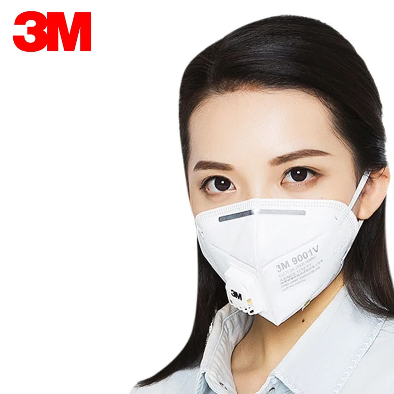 

3M 9001V Face Mask 25pcs/box Reusable KN90 Particulate Protective Respirators With 3M Valve Mask Original Box Earloop In Stock
