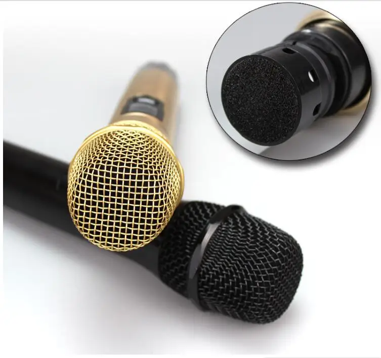 Золото качество UHF двойной Ручной Bluetooth беспроводной микрофон MU-6S с приемником для семьи KTV Караоке домашний кинотеатр системы