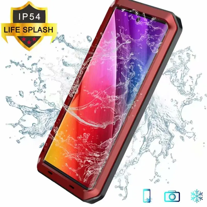 IP54 Водонепроницаемый чехол для Samsung Galaxy Note 10Plus 9 8 5 4 S полная защита металлический