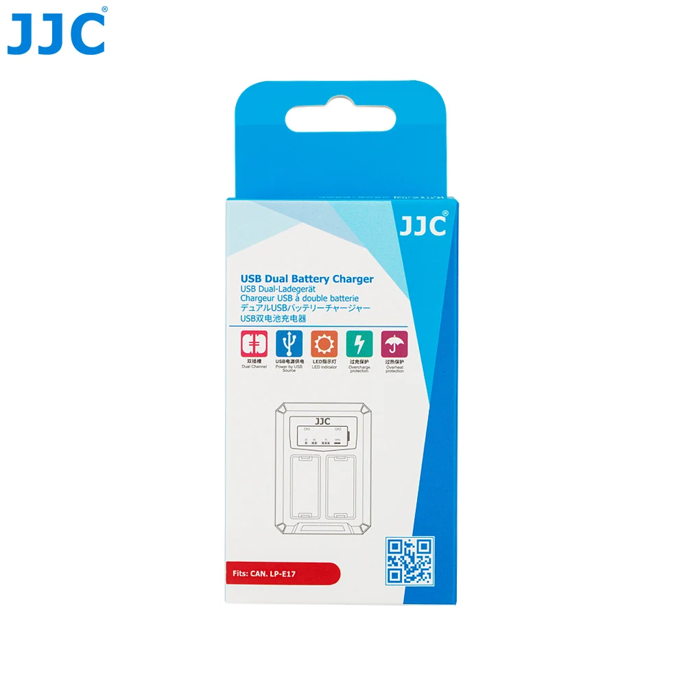 JJC USB двойное зарядное устройство для Canon LP-E17 LPE17 на камеру EOS M5 M6 Mark II M6 M3 77D 800D 760D 750D заменяет LC-E17C LC-E17