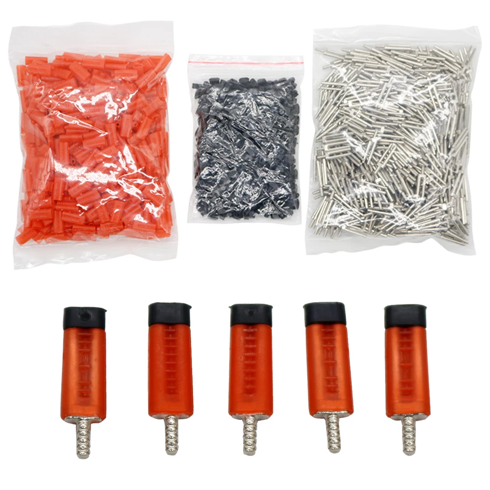 

Set of 1000 Dental Lab Twin Pins Red Rubber Sleeves and Caps Double Brass Dowel Pin