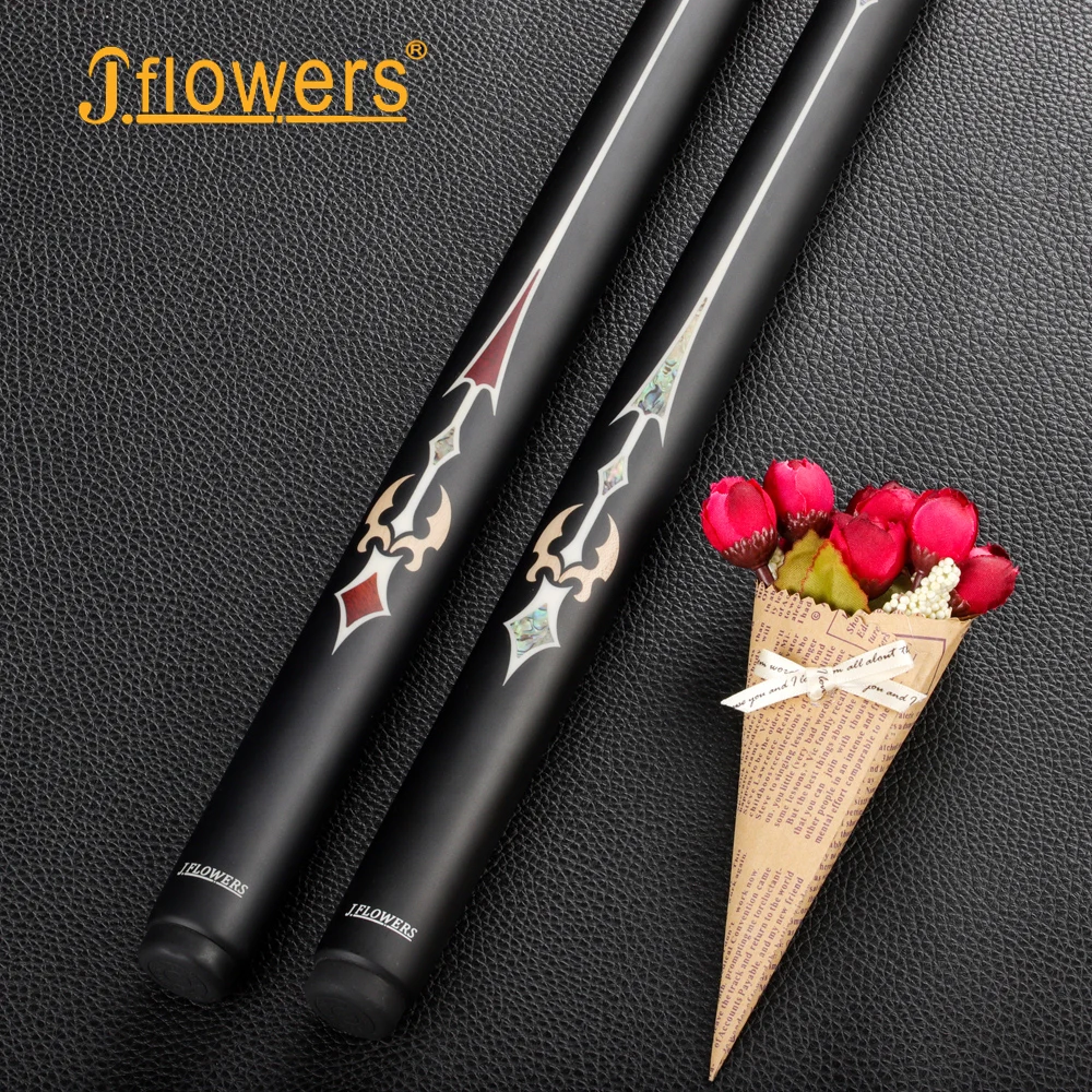 

JF J-FLOWERS One Piece Snooker Cue Carbon Fiber Cues 10-10.2mm Tip Carbon Fiber Shaft Billar Whole Cue Stick Kit With Extension