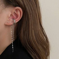 chains earring clips women simple trendy chain charm earring ear clip trendy jewelry wedding accessories elegant hoop earring