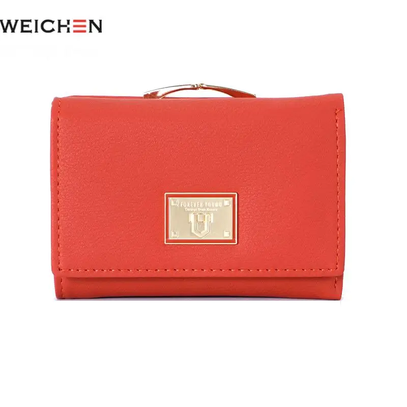 Женский кошелек из искусственной кожи Weichen с маленьким замком