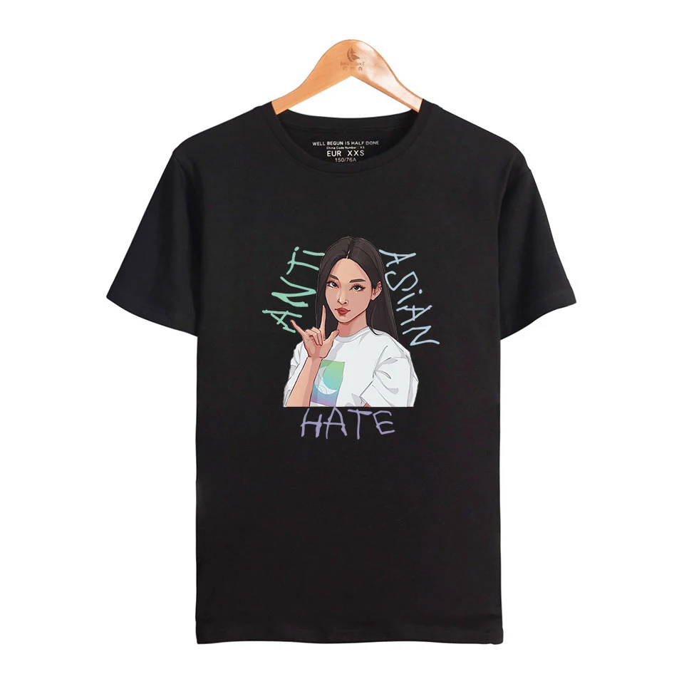 

Stop Asian Hate Shingeki No Kyojin T-shirt Man Women Cute Anime T Shirt Cool Hip Hop T Shirt Streetwear Top Tees Female