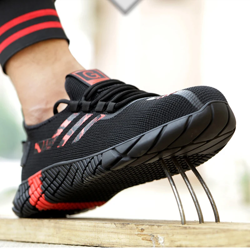 Мужская Рабочая защитная обувь рабочие кроссовки с защитой от проколов