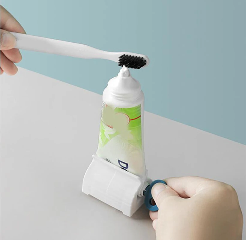 toothpaste tube squeezer easy dispenser rolling holder removable easy to clean plastic tooth paste press rolling squeezer tube free global shipping
