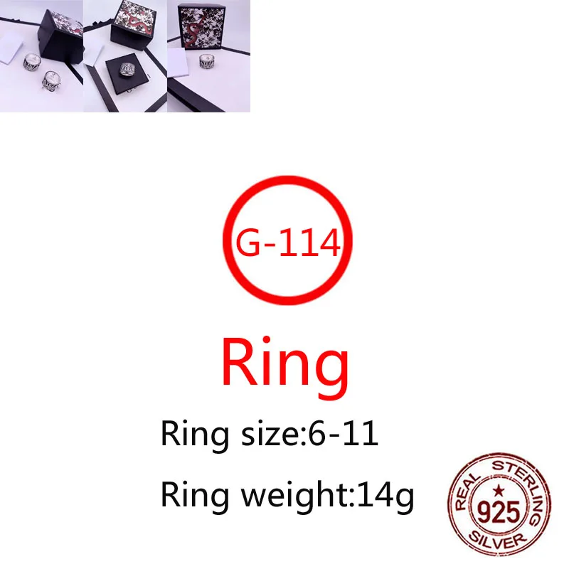 

G114 S925 Sterling Silver New Brand 1:1 Trending Couple Ring Letter G Personality Fashion Style Simple Gift For Couple Hot