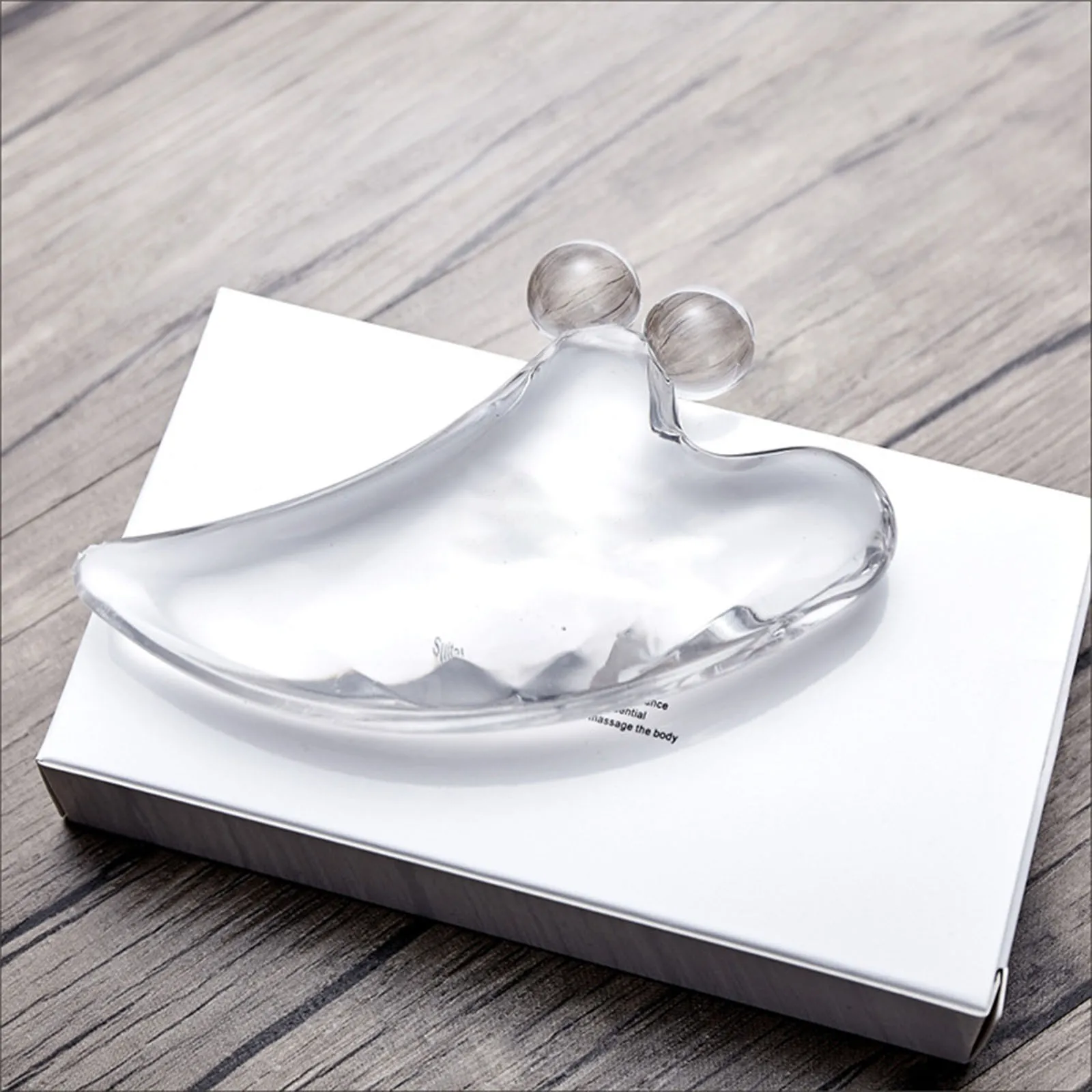 

Newest Jade Scraper Gua Sha Board Facial Body Skin Care SPA Anti-Wrinkle SPA Two Bead Tendon Stick Relax Press Crystal Massager