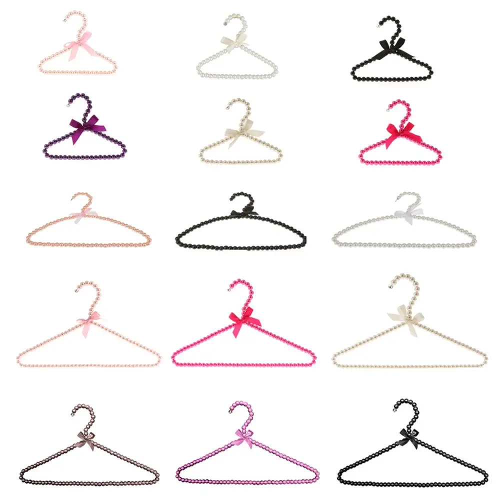 Пластиковая вешалка для одежды с жемчугом пальто брюк белая 20 см крючок-зажим