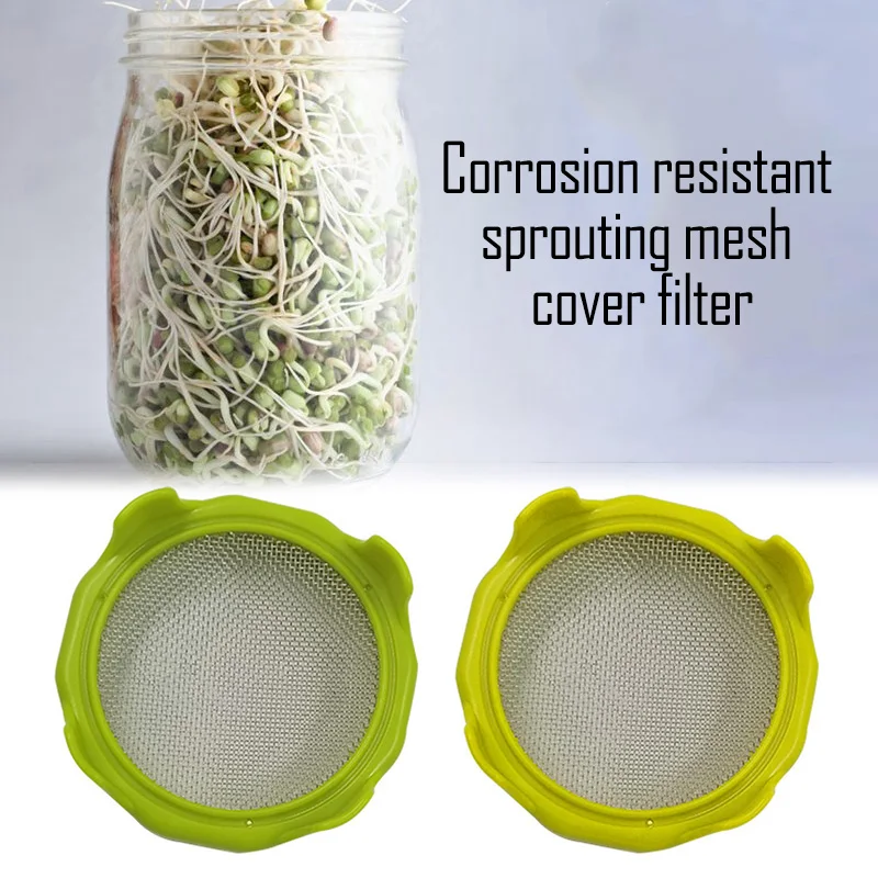 New Sprouting Lid Food Grade Mesh Sprout Cover Kit Seed Growing Germination Vegetable Silicone Sealing Ring For Mason Jar | Дом и сад