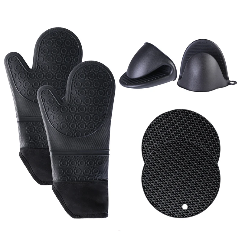 

manoplas y soportes para horno, avanzada resistencia al calor, agarre texturizado antideslizante, para cocina, Free shipping