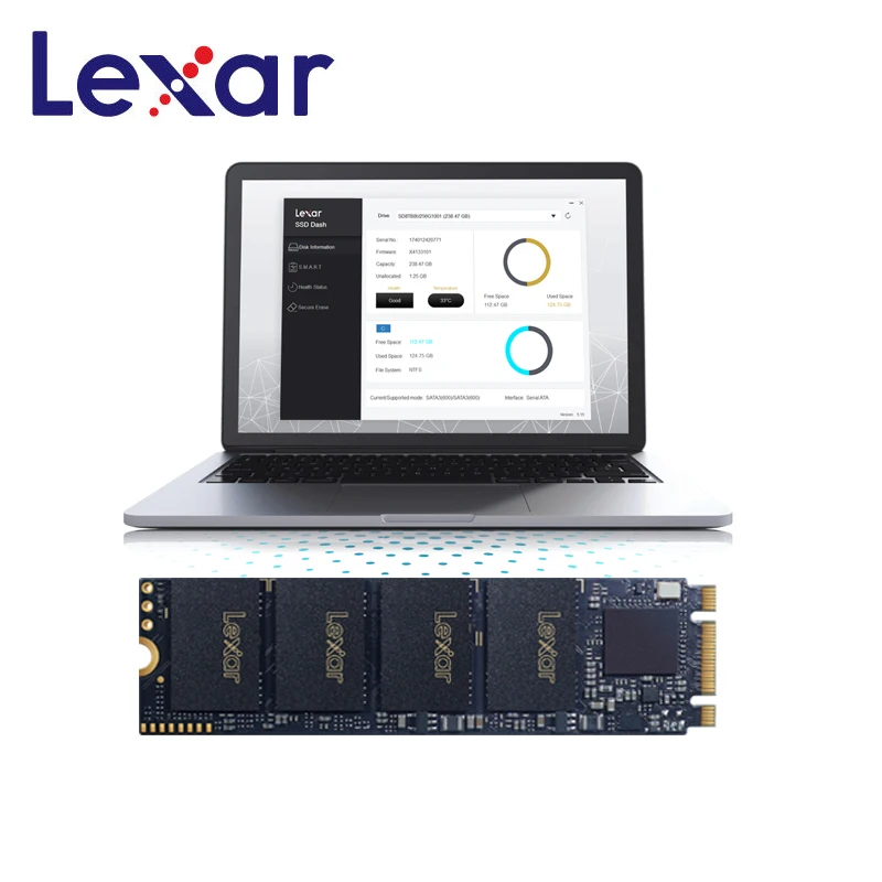 Lexar SSD NVMe PCIe Gen3x2 NM500 M.2 2280 TLC HDD 256 ГБ 512 Внутренний твердотельный накопитель для