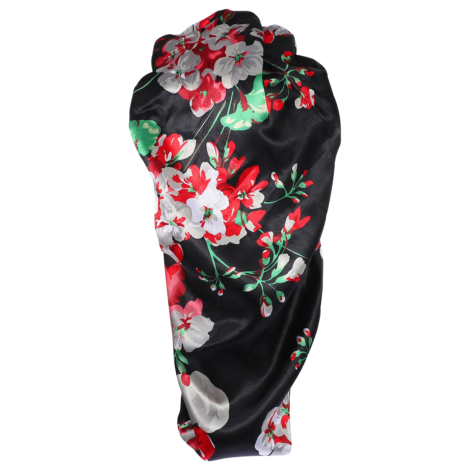 

1pc Comfortable Lady Satin Sleep Hat Elastic Wide Brim Nightcaps Hair Care Hat