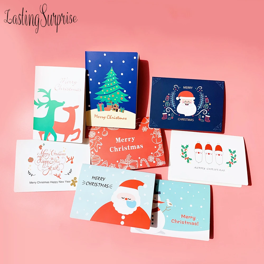 8 карт + конвертов в комплекте Рождественская открытка с героями мультфильмов