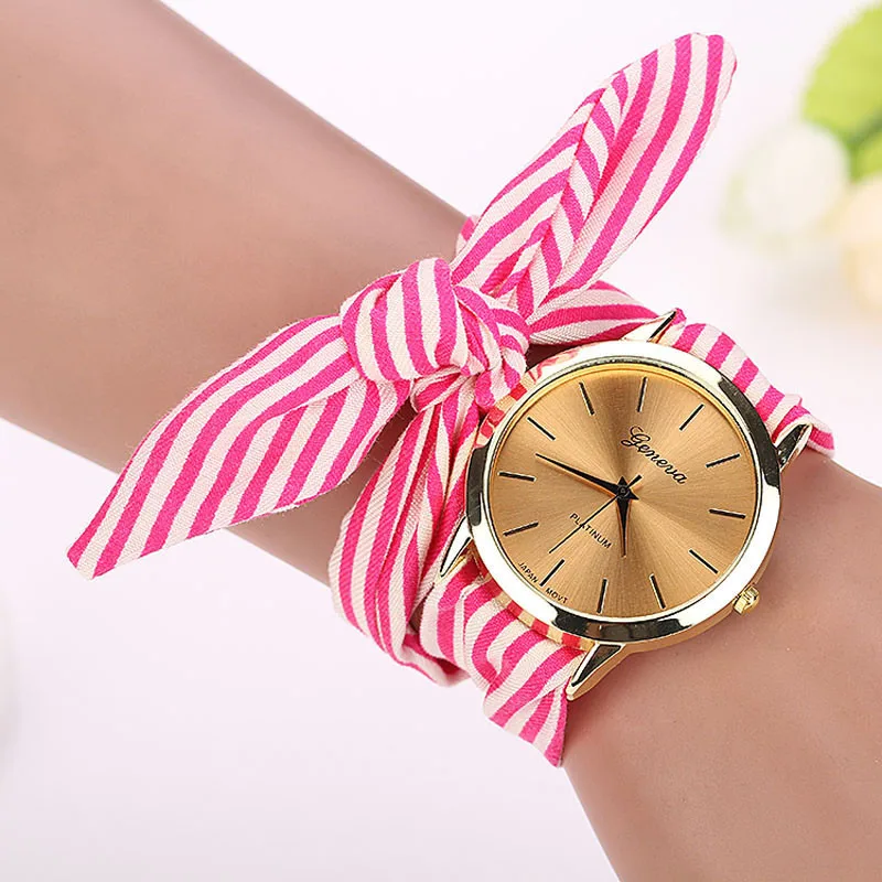 

Fashion Women's Watches Geneva Canvas Strap Women Wristwatch Style Unique Ladies Watches Clock zegarek damski reloj mujer