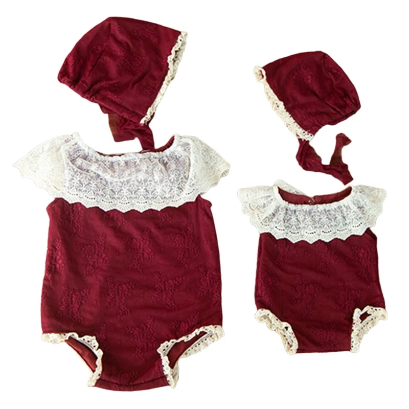

2Pcs Baby Infants Hat Romper Outfits Set Jumpsuit Newborn Christmas Photography Props Infants Photo Shooting Studio Accessories