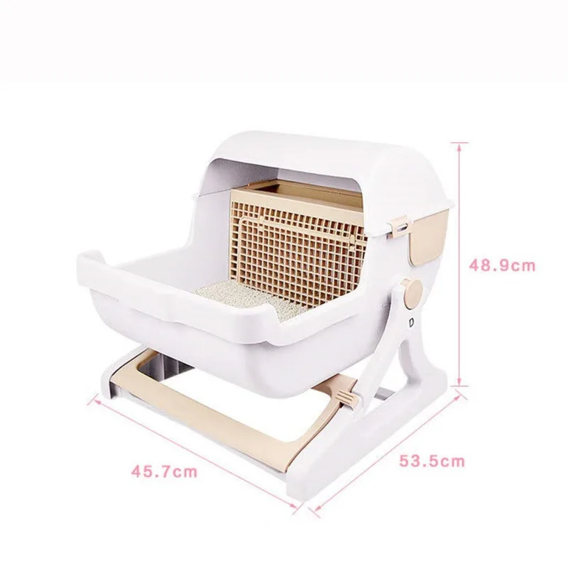 Полузакрытый поднос для кошачьего туалета полуавтоматический кошек M6078|Лотки и