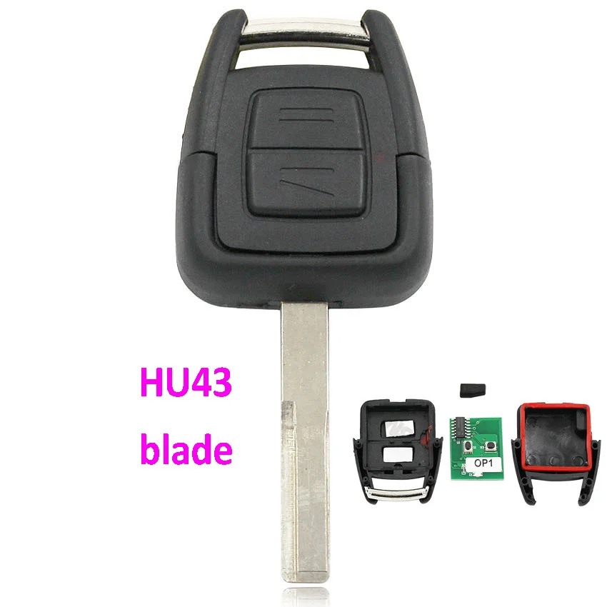 2 кнопки 433 92 МГц дистанционный брелок с чипом транспондера ID40 для Vauxhall Opel Vectra