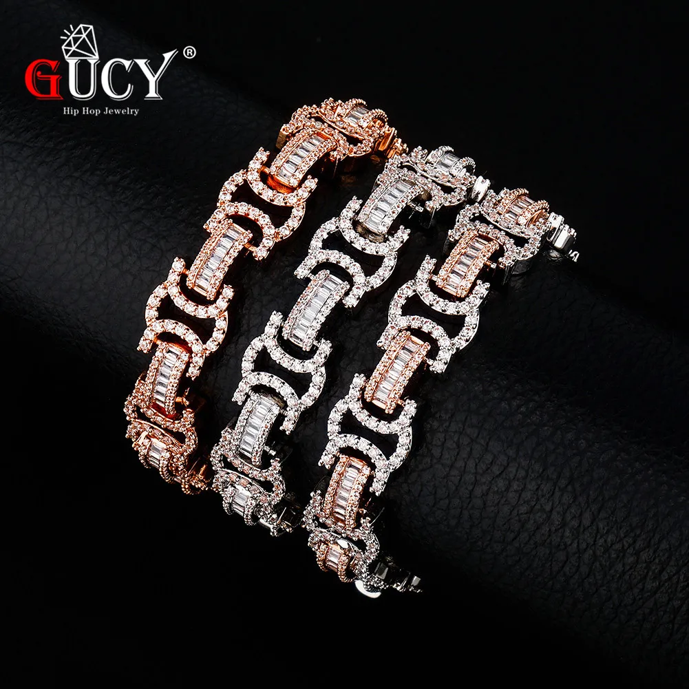 Браслет GUCY мужской из кубинской цепи Майами Модная бижутерия в стиле рок/хип хоп