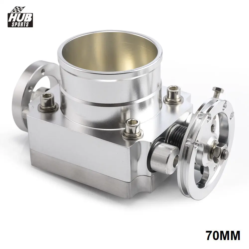Серебряный 70 мм Корпус дроссельной заслонки производительность впускной