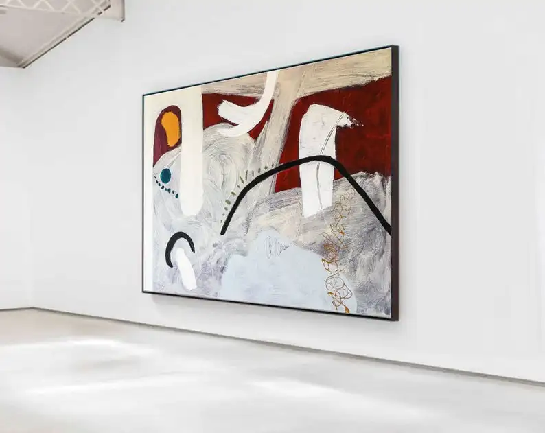 Абстрактная живопись Большой акриловый холст настенное искусство экспресс