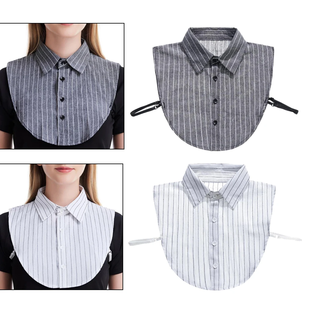 

Полосатый съемный искусственный воротник, искусственное ожерелье, лацкан, блузка, рубашки, чокер