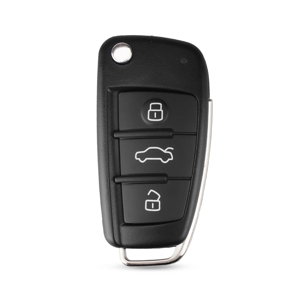 Car Key Shell KEYYOU 3 кнопки складной пульт дистанционного управления флип Автомобильный ключ чехол оболочка брелок для Audi A2 A3 A4 A6 A6L A8 Q7 TT Брелок чехол Замена - Количество кнопок: Car Key Shell
