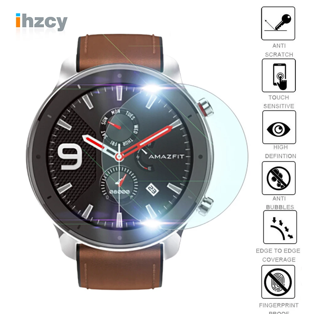 Защитная пленка для экрана из закаленного стекла Xiaomi Huami Amazfit GTR 42/47 мм Смарт часы