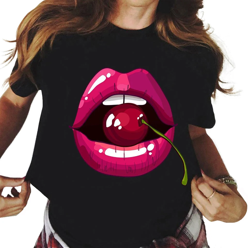 

Футболка в стиле Харадзюку с принтом леопардовых губ, унисекс, футболка оверсайз, весна-лето
