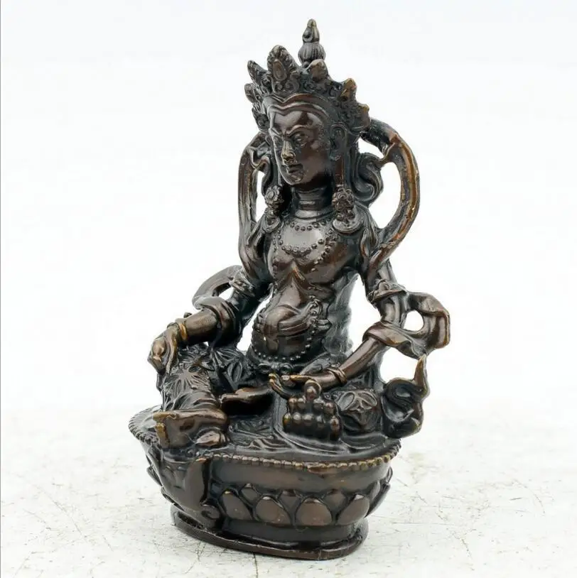 Бронзовая посуда Тибетский секретный сект протектор пять-фамилия боги богатства