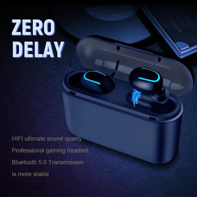 Беспроводные Bluetooth наушники TWS с Blutooth 5.0 спортивные громкой связью игровые для