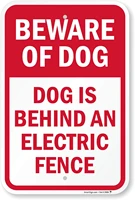 beware dog contained by invisible fence sign has full range of yard beware of dog sign8x12 inches aluminum metal sign for fenc