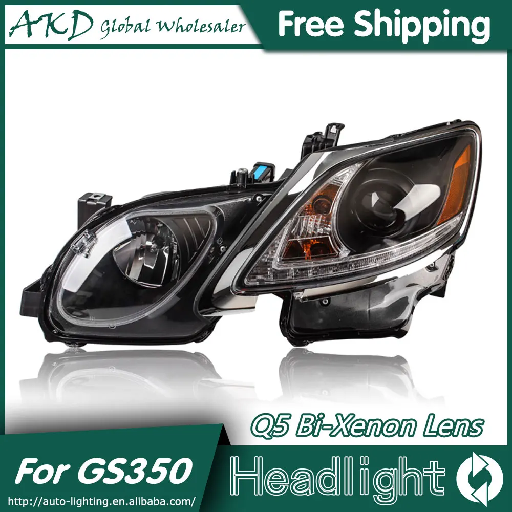 AKD автомобильный Стайлинг для Lexus GS350 фары 2004-2011 GS300 светодиодный ные L