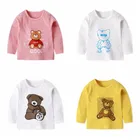 Детская осенняя блузка с длинным рукавом, для мальчиков и девочек, От 3 до 7 лет