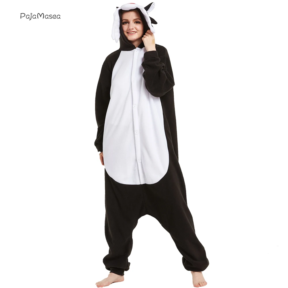 Black Wolf For Adults Women Onesie Girl Sleepwear Romper Cartoon Men Anime Pajamas Family Party Outfits Cosplay Kigurumi