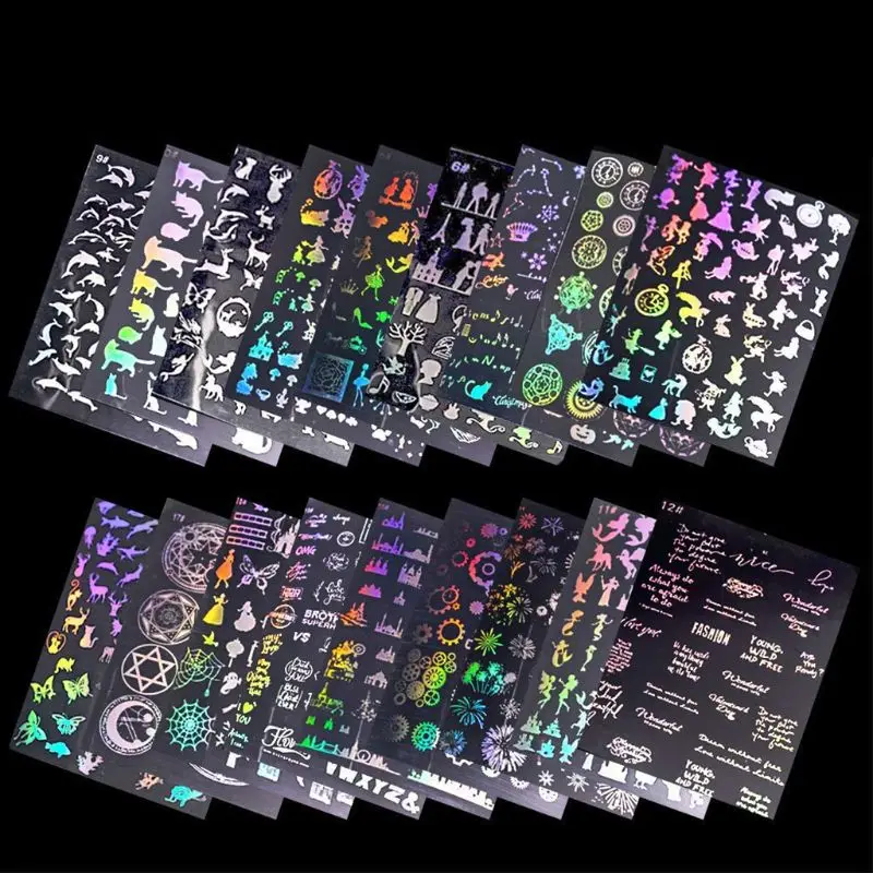 Resin Supplies Kit Transparent Decorate Stickers for Silicone Molds Craft Holographic Magic Circles Design | Украшения и