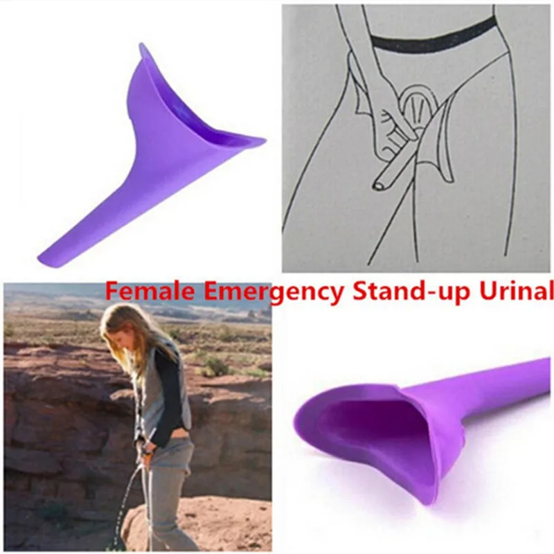 

Women Urinal Device Funnel Outdoor Travel Camping Portable Female Urinal Soft Silicone High Quality Stand Up & Pee Soft