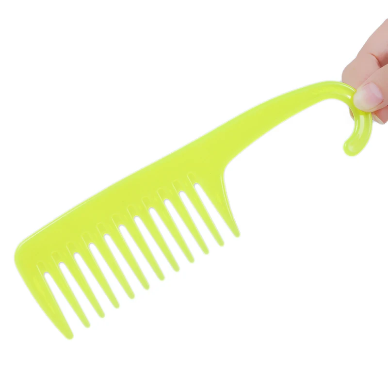 1PC Anti-Static Hair Comb Hairdressing Brushes With Hanger Shower Detangles Large Wide Tooth Professional Salon Make Up | Красота и