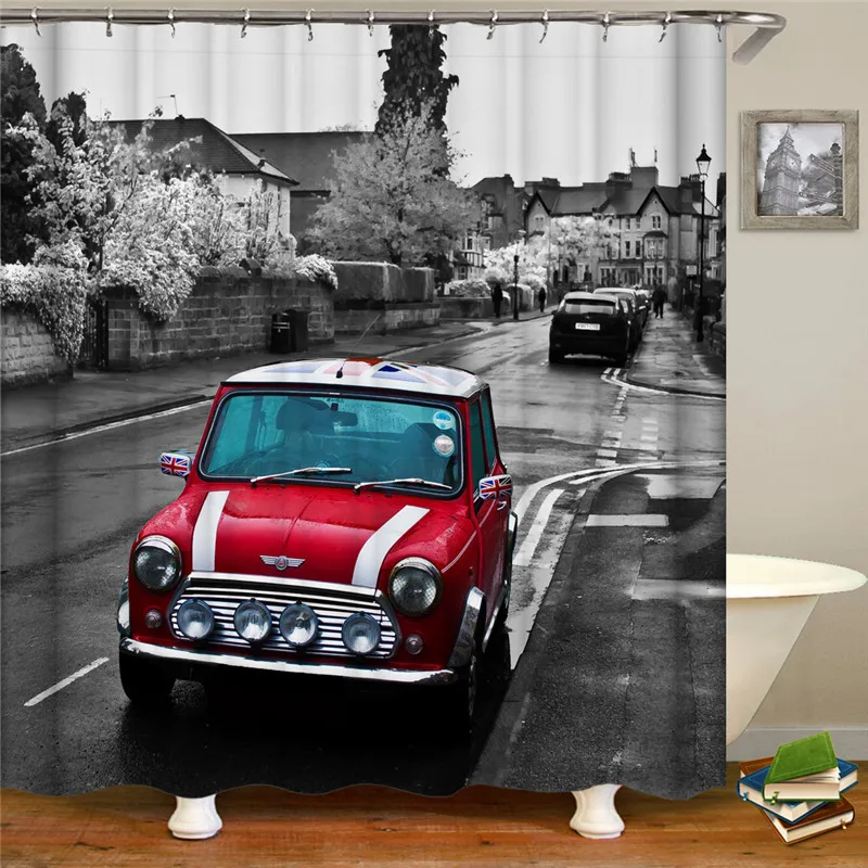 Мультяшный Паровозик с рисунком поезда занавеска для душа принадлежности ванной