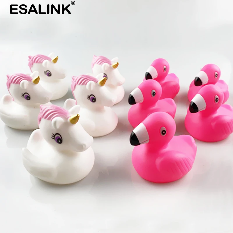 ESALINK 5 шт мини резиновые Зонт с красной птицей плавающий скрипучий звук утки