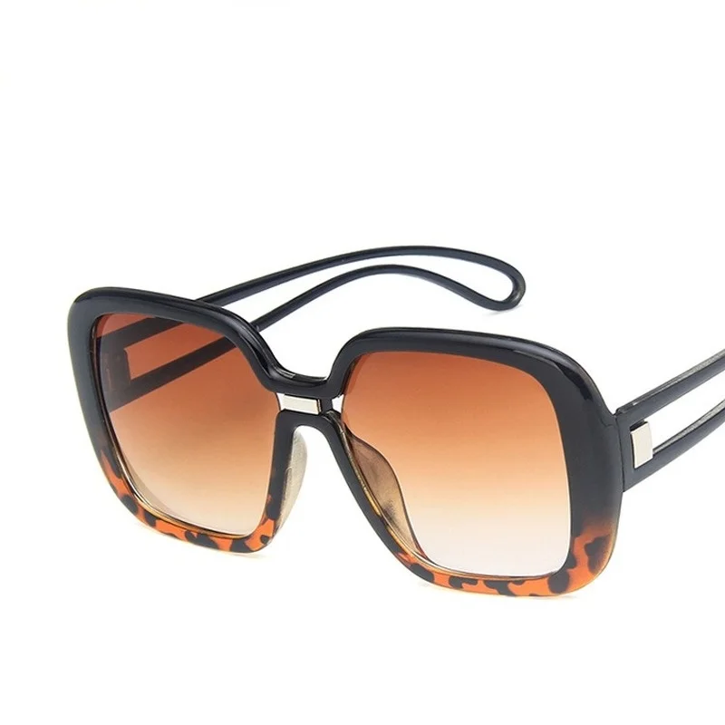 

Large Square Frame Sunglasses with Hollow Temples 2021 New Two-tone Sun Glasses Sunglasses Women