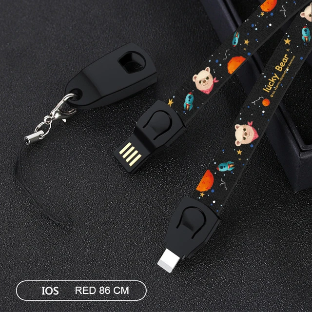 USB кабель для IPhone 11 Pro Max Xs Max Xr X 8 7 6 6s 5 5S IPad Быстрая зарядка зарядное устройство кабель для мобильного телефона для IPhone провод шнур - Цвет: ISO Red 86cm