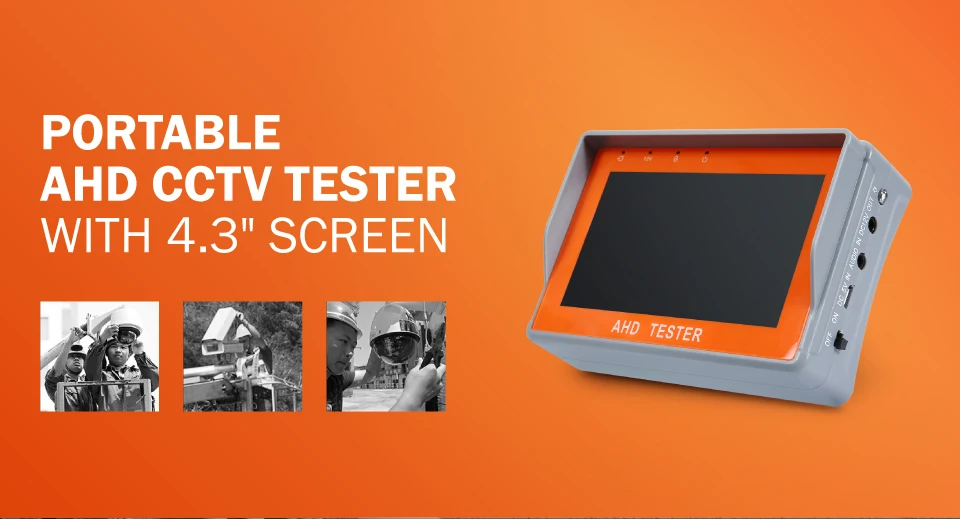 ANNKE 4,3 дюймов lcd HD AHD тестер систем Скрытого видеонаблюдения с дисплеем AHD 1080P тестирование аналоговой камеры PTZ UTP Кабельный тестер 12V1A выход I/P преобразователь