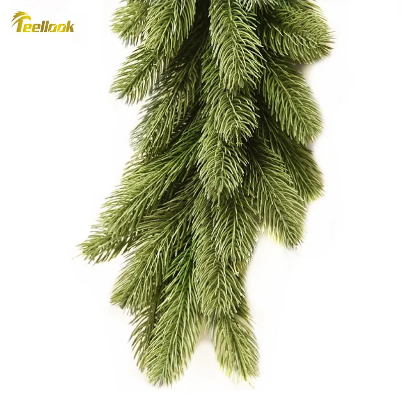 Рождественское украшение из листьев Teellook 100 см/200 см/270 см венок ротанга