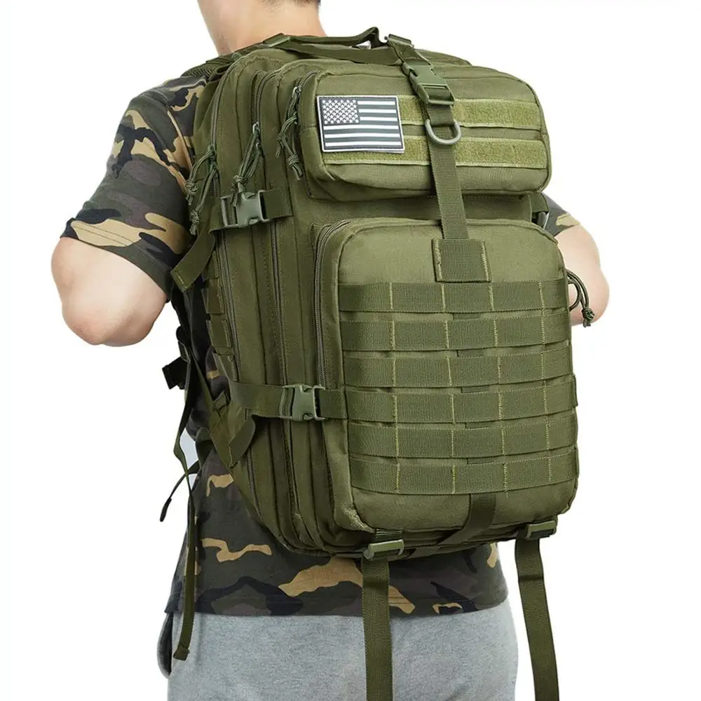 Goedkoop Grote Rugzak 50L Capaciteit Mannen Militaire Tactical Waterdichte Outdoor Sport Wandelen Camping Reizen 3D Rugzak Tassen Voor Mannen