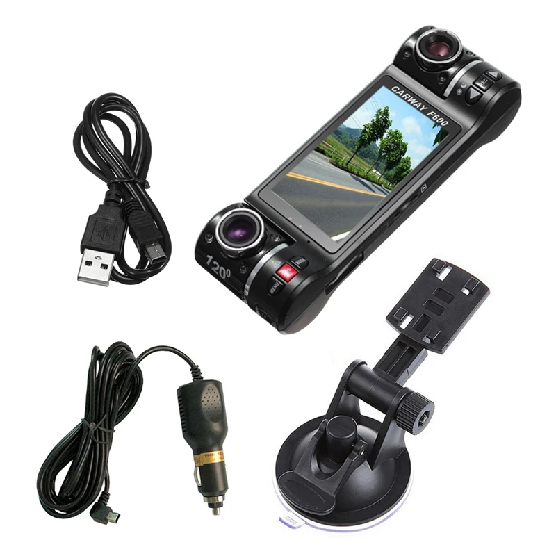 

2.7inch TFT 1080P Dual Camera Rotated Lens Car DVR Vehicle Video Recorder Dash Cam Night Vision Camcorder